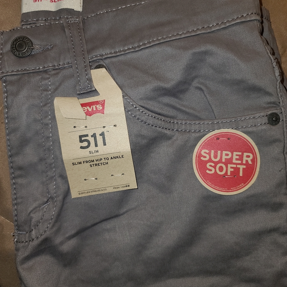 Boys NWT Levi gray 511 slim jeans